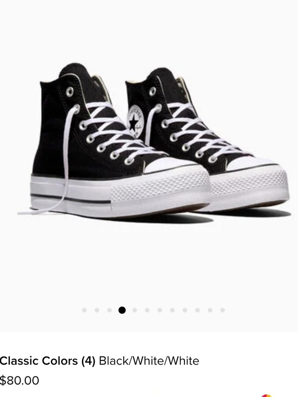 Converse Chuck Taylor platform sole high tops classic